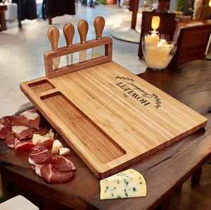 Ensemble de planches à découper en bois de haute qualité, multi-tailles |   Couteau de cuisine professionnel rectangulaire, durable et facile à nettoyer - Product Image 3