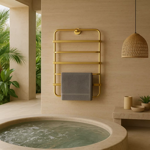 Porte-serviettes en métal de luxe, durables, avec design antidérapant, style contemporain élégant, industriel et minimaliste pour la maison, les hôtels et les salles de bain - Product Image 1