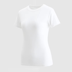 เสื้อยืดผู้หญิงแขนสั้นระบายอากาศวัสดุฤดูร้อนเข้ารูปคอกลมผ้าฝ้ายปรับแต่งได้ - Product Image 2