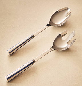 ช้อนส้อมสแตนเลสมีด้ามยาวพร้อมด้ามจับเรซินเสิร์ฟ - Product Image 5