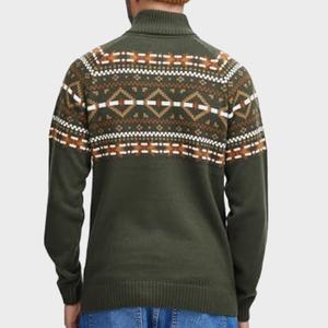 Custom <b>Men's</b> 1/4 Zip Closure Long Sleeve Classic Polyester/Cotton Twill Breathable Pullover Sweater Autumn Warm Knitwear - Product Image 4