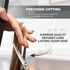 Ciseaux de coiffeur professionnels Logo personnalisé de haute qualité nouvel outil de coupe de cheveux en acier inoxydable acier de beauté réutilisable - Product Image 4