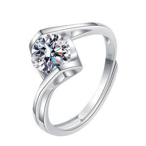 Jeulia <b>Twist</b> Oval Cut Love <b>Shape</b> Rhodium Plated Sterling Silver Engagement Ring - Product Image 1