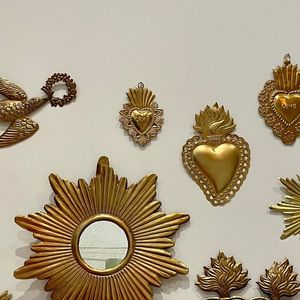 Sacred Heart Enamel <b>Charm</b> Stainless Steel Gold Heart Pendant with Red Enamel & Thorns Religious & Valentine's Jewelry Making - Product Image 6