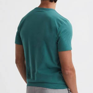 Servicio OEM Últimos diseños Alta calidad Casual Cuello redondo Manga corta En blanco 100% Algodón Bloque Color Camisetas unisex - Product Image 6