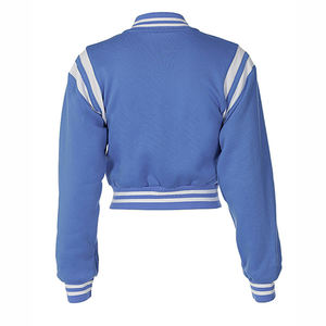 2022 Meilleur fabricant personnalisé vestes universitaires pour femmes respirant col montant solide Baseball Inspiration prix de gros pas cher - Product Image 2