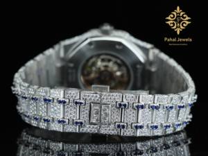 Reloj de Lujo con Diamantes Certificados D VVS, Estilo Hip Hop, Completamente Engastado, Cuerpo de Acero, Automático, Cierre de Pulsera Hecho a Mano, Mejor Calificado - Product Image 5