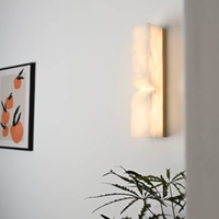 Applique murale moderne en cuivre et albâtre LED, lumière à intensité variable, garantie 3 ans, température de couleur 3000K-6000K, pour couloir, chambre, salon