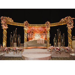 Magníficos Pilares de Cristal en Espiral para Decoración de Escenarios Nocturnos, Pilares de Cristal de Fibra Modernos y de Tendencia para Escenarios de Bodas Indias en EE. UU. - Product Image 1