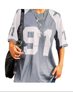 Ropa Deportiva de Fútbol Americano Transpirable y Estampada, de Secado Rápido, Personalizable, de Alta Calidad, 100% Poliéster, Jersey para Adultos, Lista para Enviar - Product Image 1