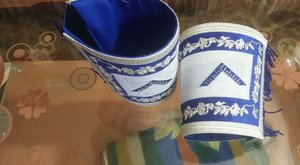 Puños de manga masónica, puños de oro bordados a mano - Product Image 5