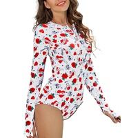 2022 Conjunto alto de talla grande para mujer Hermosas flores impresas Ropa de fitness Logotipo personalizado Hermosas flores impresas Conjuntos de protección contra sarpullidos - Product Image 2