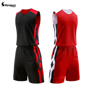 Conjunto de camisetas de baloncesto para hombre, uniformes reversibles de doble cara para la universidad, trajes de entrenamiento deportivo transpirables de secado rápido - Product Image 2