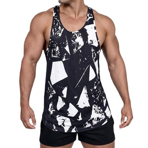 New Summer Design Men Fashion Sublimation Tank Top Casual Sportswear Longline Loose Fit Printed Top Sleeveless Side Off Cut - Product Image 1