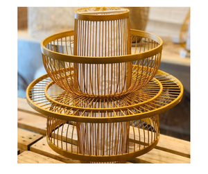 Lámpara de bambú vietnamita, venta al por mayor, suministro a granel disponible ahora, lámpara de bambú, luces colgantes para interiores refinados y patios tranquilos - Product Image 1