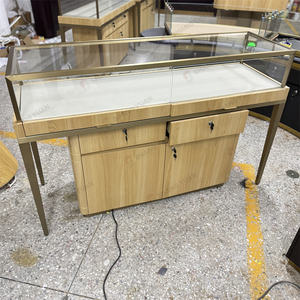 आधुनिक लकड़ी के गहने प्रदर्शनी में एलईडी लाइट ग्लास टॉप लक्जरी गहने प्रदर्शनी के साथ प्रदर्शनी कैबिनेट का प्रदर्शन - Product Image 2