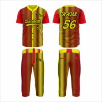 Prix de gros, uniforme de baseball pour hommes, sublimation, vêtements de sport de la meilleure qualité, logo personnalisé imprimé, chemise de baseball à boutons pour hommes