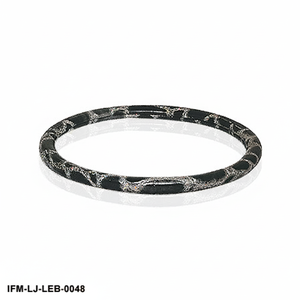 Handmade Black <b>Leather</b> and Textured Brass Bangle <b>Bracelet</b> Slim Stackable Inlay Bangle <b>for</b> <b>Women</b> Unique Artisan Jewelry Gift - Product Image 4