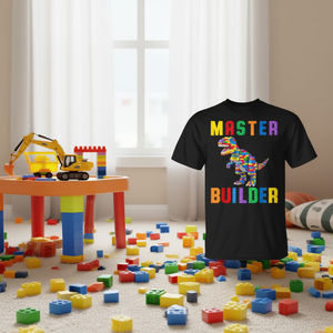 Camiseta de Bloques de Construcción de Dinosaurios T-Rex Master Builder, Categoría de Productos Promocionales - Product Image 3