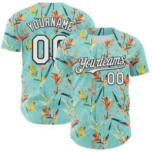 Jersey de béisbol sublimado degradado Jersey de béisbol con botones de manga corta transpirable para hombres - Product Image 5