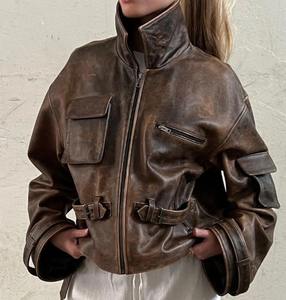 Top Latest Design 2025 Women Fashionable <b>Leather</b> Jackets Hot Sale Custom-Made logo Style and Color <b>Leather</b> Jackets genuine - Product Image 1