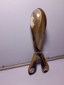 Tijeras de ensalada de cuerno elegantes hechas a mano Experiencia gastronómica única con pinzas de buffet de técnica pulida con estilo artesanal - Product Image 3