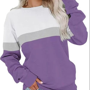 Sweat-shirt décontracté pour femmes nouveau Style conception d'épaule tombante grande taille respirant imperméable arrivant différents Styles pour l'automne - Product Image 1