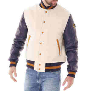 Veste universitaire personnalisée grande taille pour hommes la plus exigeante veste Letterman avec logo brodé pour l'hiver et l'extérieur - Product Image 1
