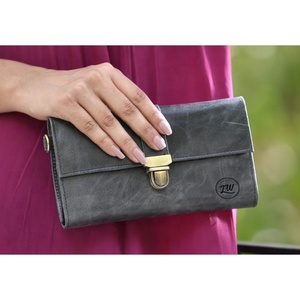LW Newest Western Leather <b>Wallet</b> Cowhide Leather <b>Wallet</b> With Crossbody Strap Women's Everyday Shoulder Leather Purse Clutch - Product Image 3
