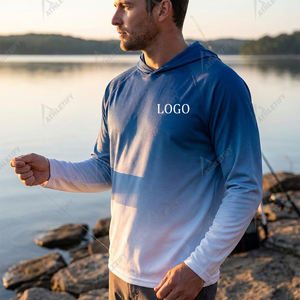 Sudadera con Capucha de Pesca Personalizada de Manga Larga con Protección Solar UPF 50 para Hombre, Camisa de Pesca Cómoda con Logotipo Frontal, Ropa Ligera para Actividades al Aire Libre para Pescadores - Product Image 4