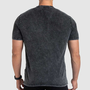 Vente en gros de t-shirts délavés à l'acide pour hommes, nouveau design, couleur unie 100% coton vierge de qualité supérieure, fabriqués dans de bons matériaux, t-shirts délavés à l'acide - Product Image 5