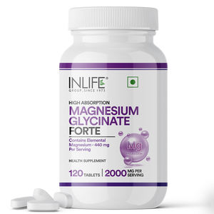 Tabletas de Glicinato de Magnesio INLIFE 2000mg/400mg/500mg Apoyo para el Sueño y los Músculos para Adultos Botella de 120 Unidades Suplemento Dietético - Product Image 4