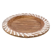 Assiettes de présentation personnalisées en métal et bois gravé, couleur délavée, écologiques, jetables, 100 pièces, durables, design moderne, pour mariage et traiteur