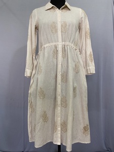 Floral Pavo Real Impreso Patrón Pecho Pad Delgado MIDI Lino Impreso Vestido con cuello en V Maxi Vestidos coreanos Verano Vestidos Coreanos - Product Image 2