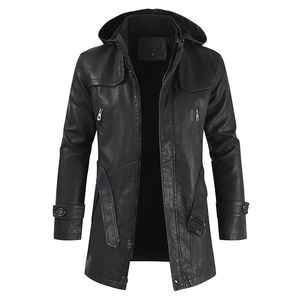 Chaqueta Bomber de Cuero de Diseñador para Hombre, con Capucha, de Lona, Invierno, Acabado de Lujo, Calidad Premium, Forro Suave, Transpirable, Bordado Elegante - Product Image 6