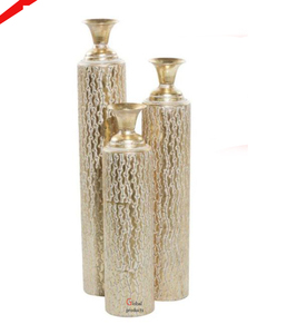 Florero de aluminio hecho a mano para decoración del hogar comedor bodas restaurantes - Product Image 2