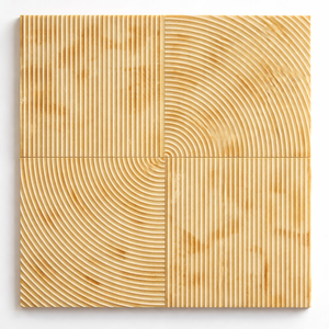 Art mural en résine crème à prix de gros avec des lignes ondulées et un design fluide, art mural décoratif pour les murs élégants de la maison et du bureau - Product Image 6