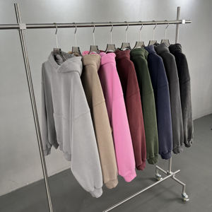 Custom French Terry Inside Out Stitch Hoodie Acid Wash Hoodies Hombres Heavyweight 500GSM Vintage Streetwear Boxy Hoodie - Product Image 6