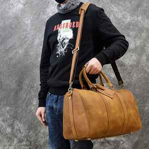 Venta directa de fábrica, bolsa de viaje de cuero genuino personalizada, bolsa de viaje de lujo para hombres y mujeres, unisex, 2017 - Product Image 2