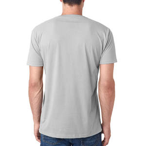 T-shirts solides à manches courtes et col en V pour hommes T-shirts respirants en coton grand et grand confort - Product Image 4