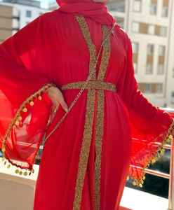 ชุดอะบายาโมรอคกันปักสวยงามสำหรับเด็กผู้หญิงชุดปาร์ตี้สไตล์โมร็อกโกดั้งเดิม - Product Image 2