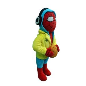 Muñeco de héroe araña de peluche con capucha amarilla, auriculares y galletas, juguetes de peluche suaves para niños y fanáticos, regalo divertido de superhéroe - Product Image 6