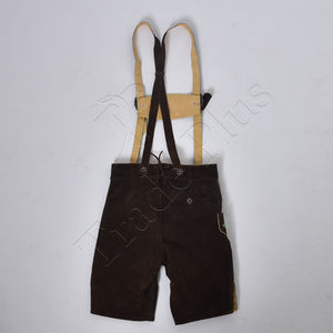 Pantalones cortos de hombre bávaro OEM al mejor precio, color oscuro, con patrón bordado y decoración de botones - Product Image 2