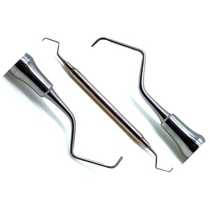 ที่ทำความสะอาดฟันสแตนเลสแบบแมนนวลด้ามคู่ - Product Image 1