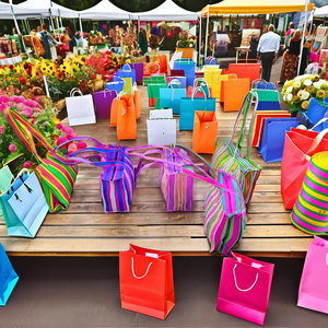 Nylon recyclé durable indien en plastique approvisionnement en vrac recyclé PP sacs à provisions pochette en nylon marché sac à linge fabriqué en Inde - Product Image 3