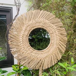 Miroir de décoration de maison 100% herbe de mer naturelle prix du fabricant - Product Image 4