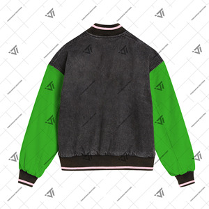 Alpha grec personnalisé | Kapa | Vêtements de sororité Alpha brodés Varsity Letterman Jeans Denim veste attirail grec - Product Image 2