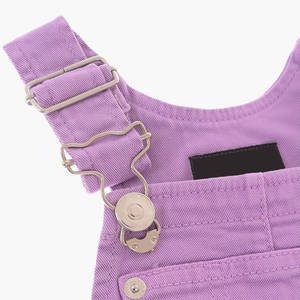 Combinaison en denim extensible avec boutons argentés, passants de ceinture, logo, poche poitrine, coton denim, 4 poches, sans manches, printemps-été - Product Image 2