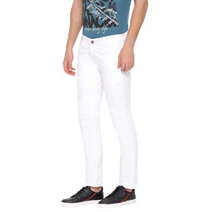 Taille haute tendance hommes Stretch Denim Jeans Slim Fit broderie décoration Durable confortable tenue décontracté aventures en plein air - Product Image 3