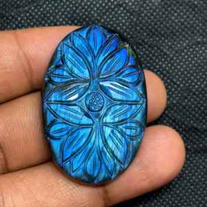 Sculpture Labradorite Pierres Précieuses Cabochons Labradorite Naturelle Sculpture Pendentif Taille Fabrication de Bijoux Fournitures - Product Image 2